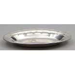 Art Deco-Silberschale, WMF. 835/000 Silber, 274 g. Ovale, godronierte Wandung. Kl Kratzer. WMF, um