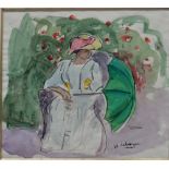Unbekannter Maler (wohl 1920er Jahre) Impressionistische Darstellung eines Mädchens mit