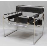 Breuer, Marcel (1902 Pécs - New York 1981) "Wassily Chair", nach einem Entwurf von 1925. Gebogtes