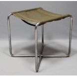 Breuer, Marcel (1902 Pecs - New York 1981) Original-Hocker "B 8", Entwurf und Ausführung von 1929.