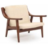 Wegner, Hans J. (1914 Tondern - Kopenhagen 2007) Sessel (easy chair) "GE 530". Hell gebeiztes