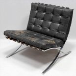 Mies van der Rohe, Ludwig (1886 Aachen - Chicago 1969) "MR 90 Barcelona Chair". Verchromtes