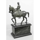 Verrocchio, Andrea, nach Reiterstandbild des Bartolomeo Colleoni. Bronze mit schwarz-grüner