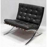 Mies van der Rohe, Ludwig (1886 Aachen - Chicago 1969) "MR 90 Barcelona Chair". Verchromtes