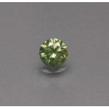 Ungefasster Brillant, 0,4 ct. Blue-green (behandelt)/si.