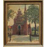 Betyna, Paul (1887 Berlin - Wernigerode 1967) Kirche bei Berlin. Öl/Lwd., re. u. sign. 75x 62 cm.