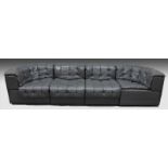 Sofa-Kombination "deSede". Modell "DS-11". Bestehend aus: Drei Eck- (je 65x 80x 80 cm) und drei