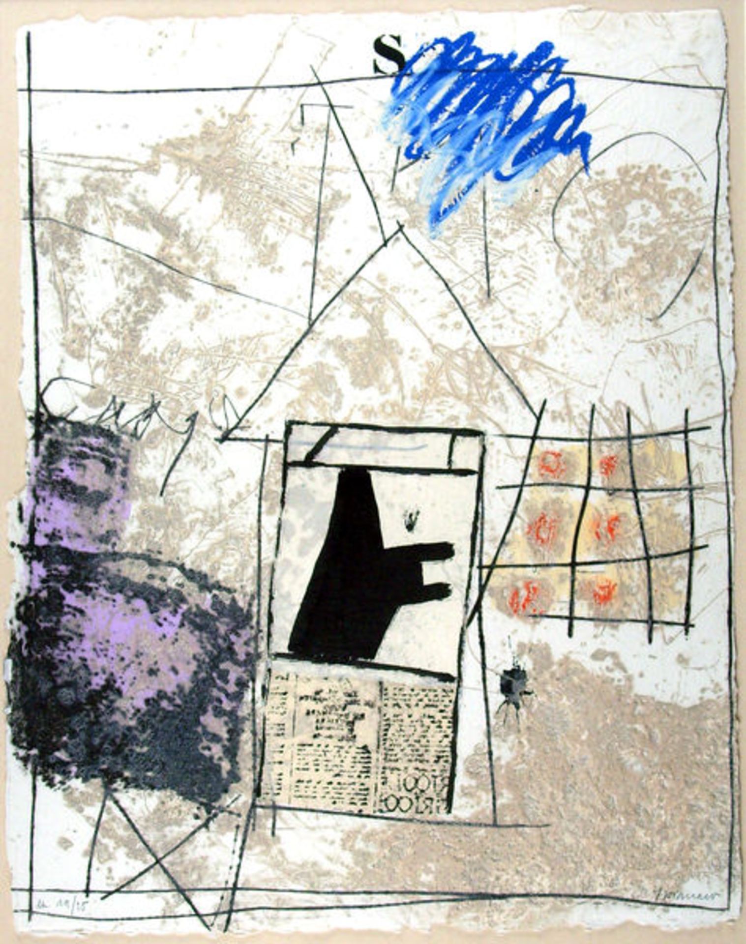 Coignard, James Radierung mit Carborundum auf Moulin de Larroque Bütten, 58 x 46 cm Vie (1992)