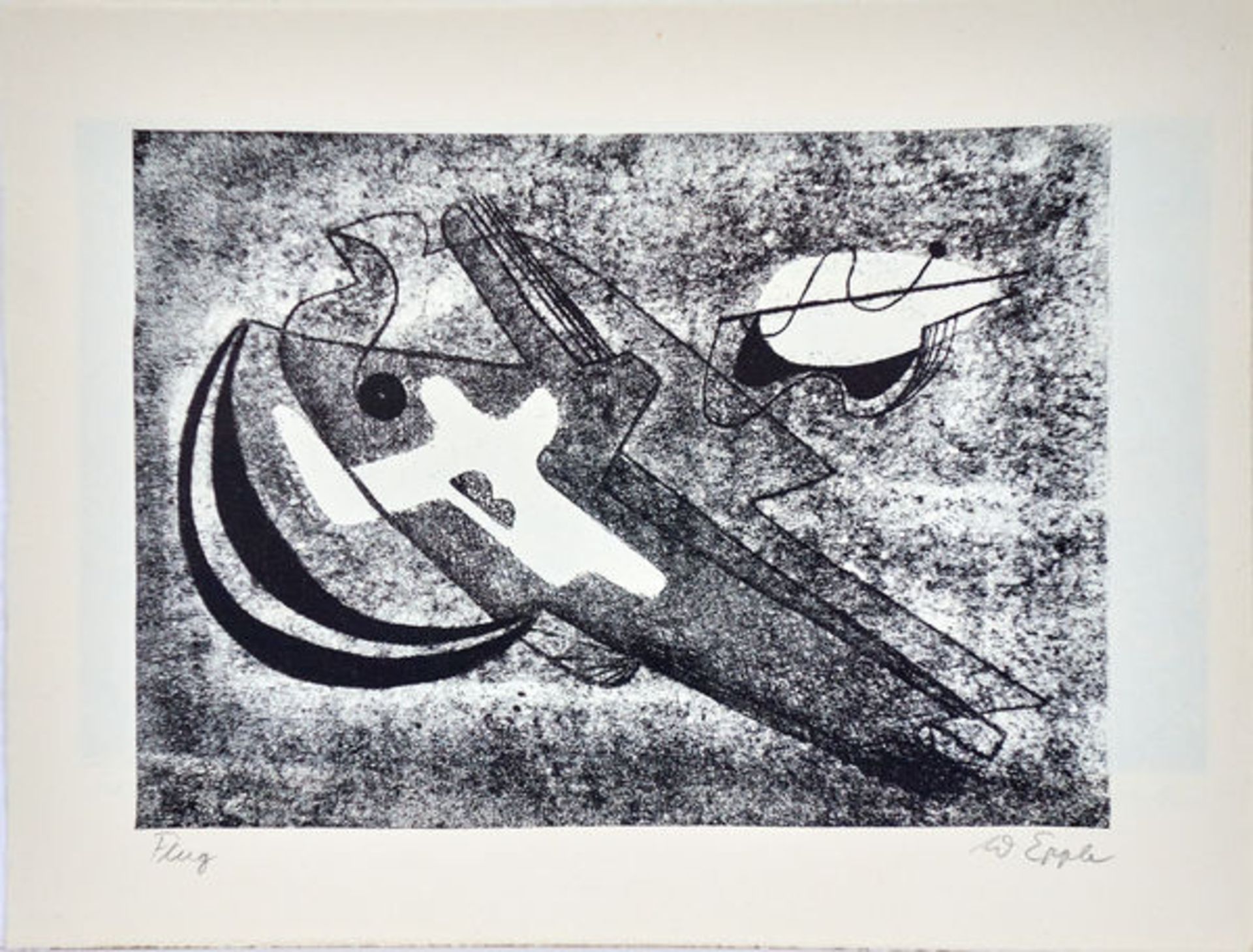 Epple, Waldemar Lithographien auf leichtem Büttenpapier Fragmente (Mappe mit 6 Lithographien) (1950) - Bild 6 aus 6