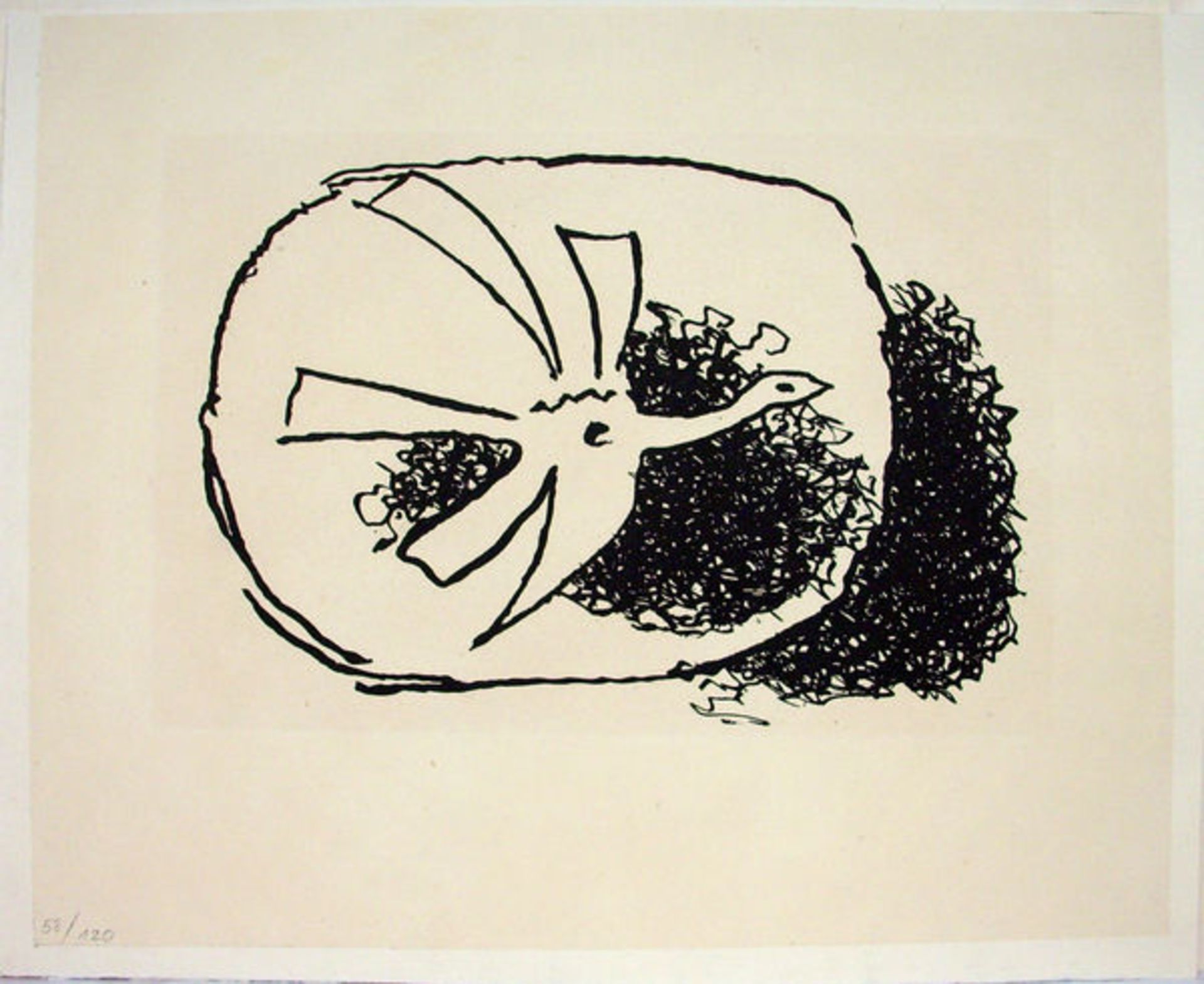 Braque, Georges Aquatintaradierung auf Bütten, 13,8 x 20,3 cm Ohne Titel (1958) Vallier 135. Hofmann