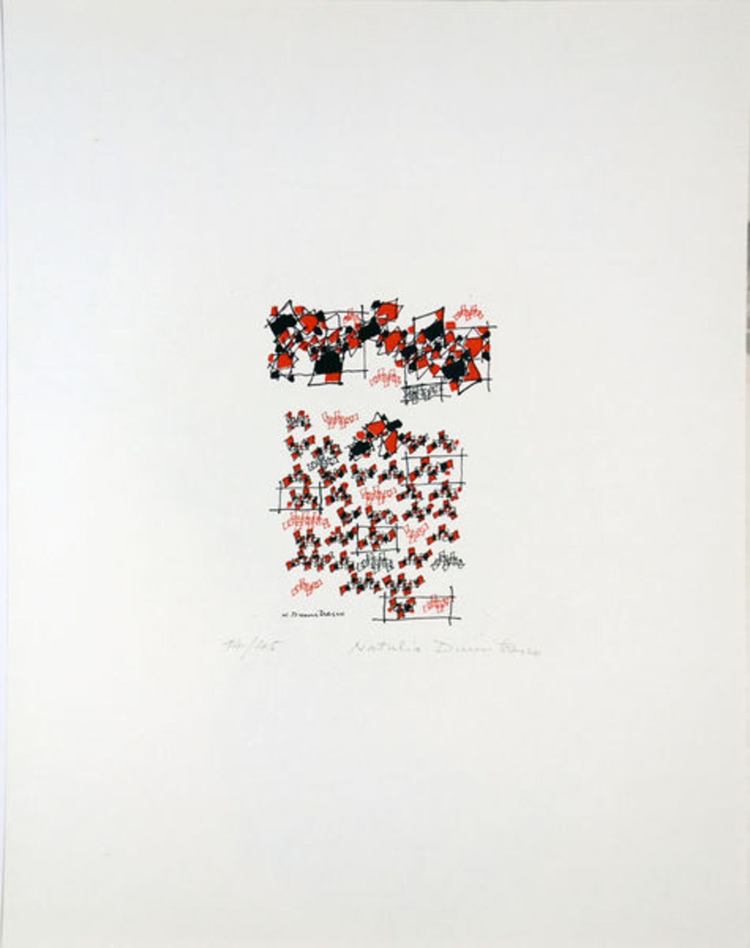 Dumitresco, Natalia Farblithographie auf dünnem Papier, 41,1 x 32,3 cm Ohne Titel (1965) Signiert.