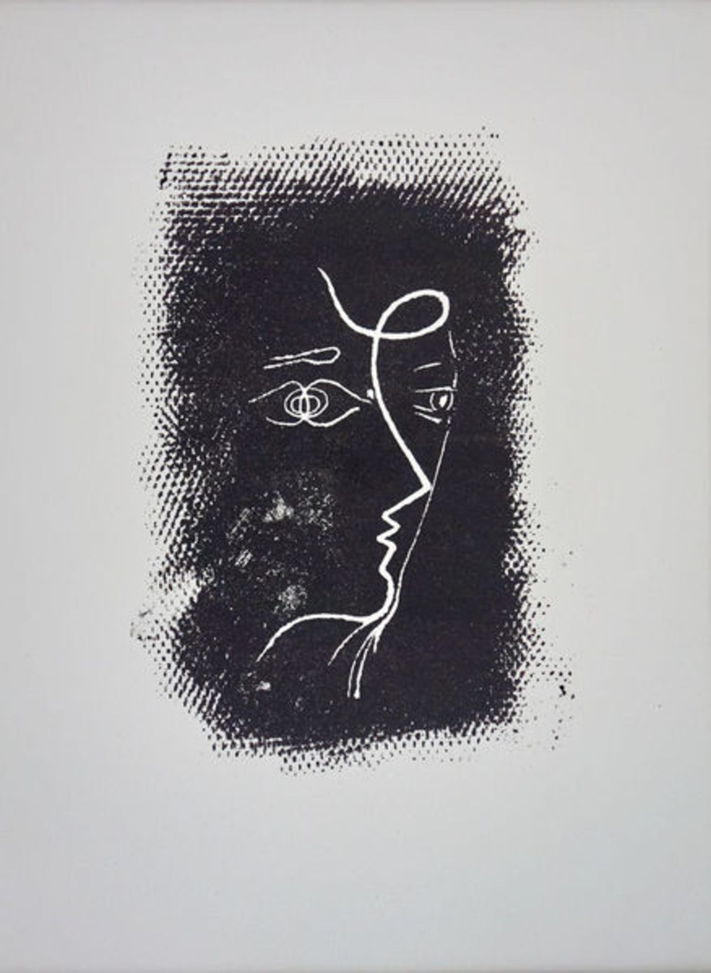 Braque, Georges Farablithographie auf Velin, 20 x 14 cm Profil de femme (1972) Unsigniert. Blatt aus