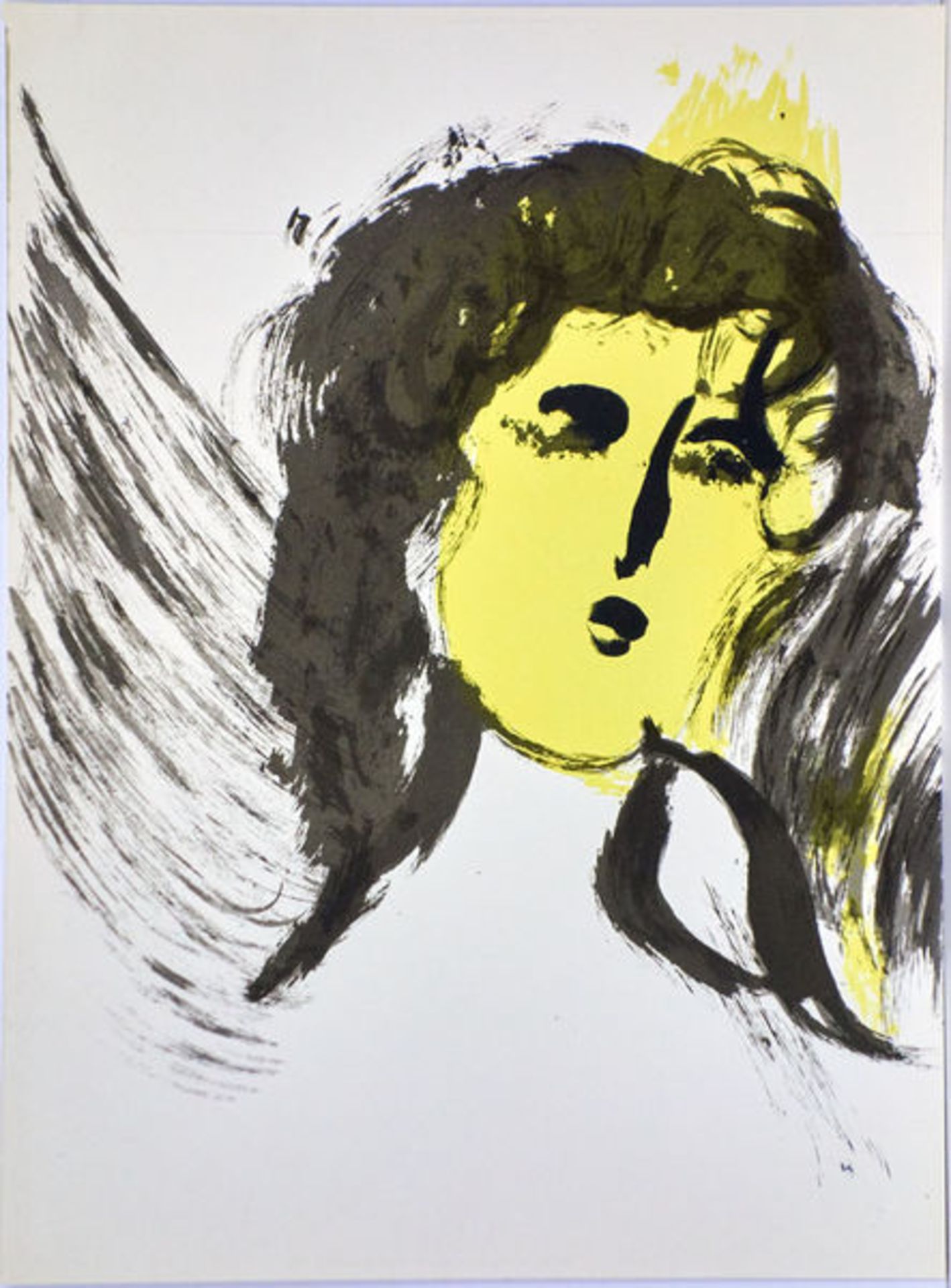 Chagall, Marc Farblithographie auf Velin, 32,2 x 26,2 cm Der Engel (1956) Mourlot 120. Hrsg: