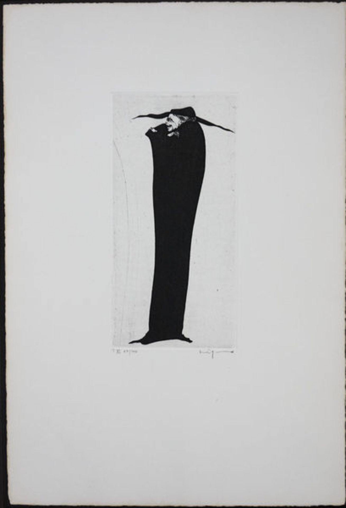 Degenhardt, Gertrude Radierung auf Bütten, 19,9 x 9,8 cm Ohne Titel Signiert und nummeriert "I VI