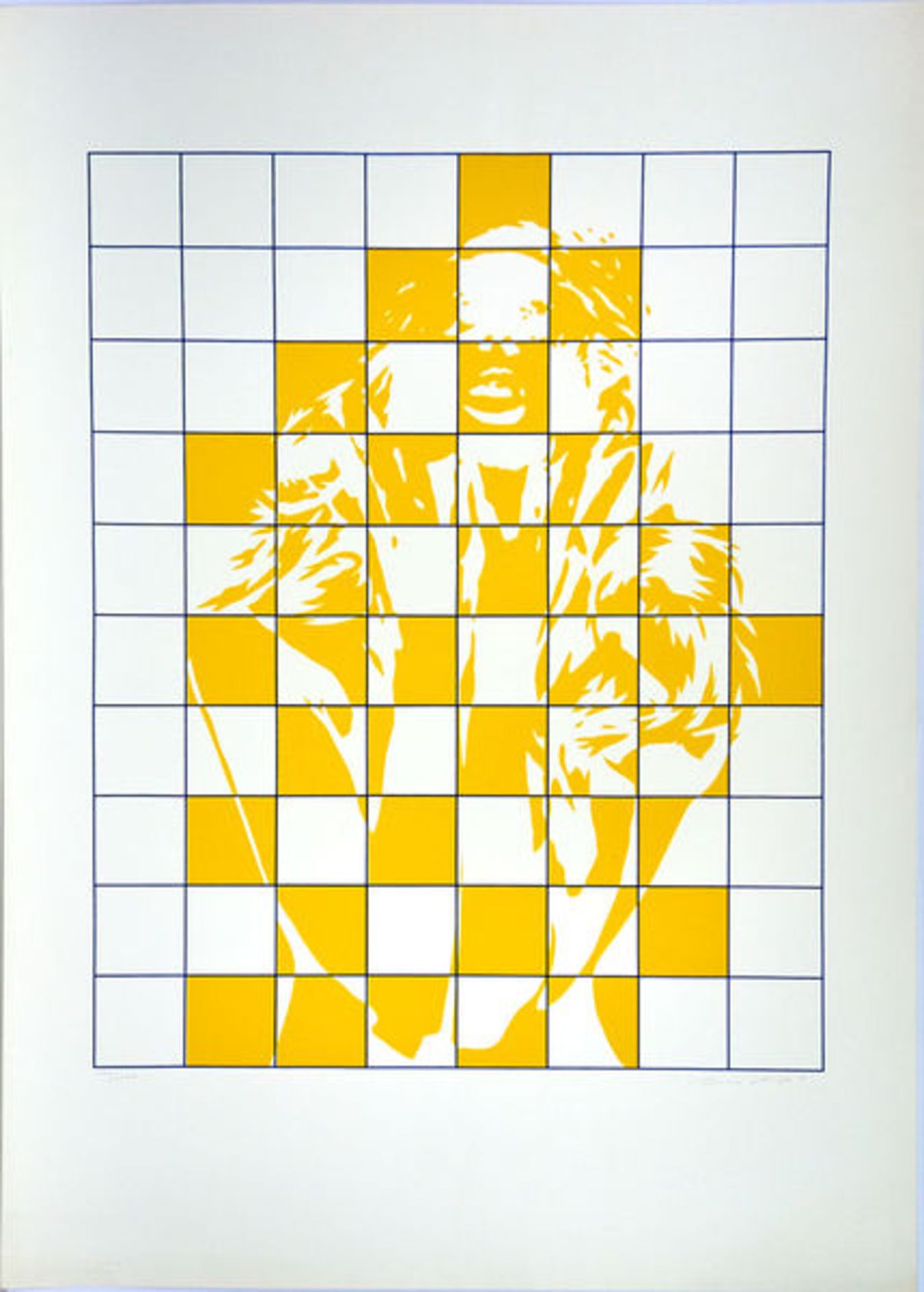 Berges, Werner Siebdruck in zwei Farben auf Offsetkarton, 50,2 x 40,2 cm Hälfte (1972) Gäßler 1972.