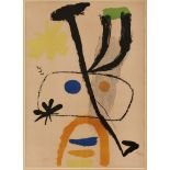 Farblithographie Joan Miró1893 Barcelona - 1983 Palma de Mallorca "Personnage aux étoiles" 1950 u.