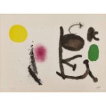 Farblithographie nach Joan Miró1893 Barcelona - 1983 Palma de Mallorca "o.T." nach 1956 u. re. im
