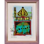 SerigraphieFriedensreich Hundertwasser 1928 Wien - 2000 An Bord der Queen Elizabeth 2 (