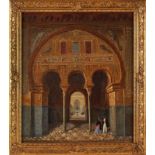 Gemälde Architekturmaler des 19. Jh."Salon de Emabajadores, Alcazar Sevilla" Öl/Lwd., 93 x 79 cm,