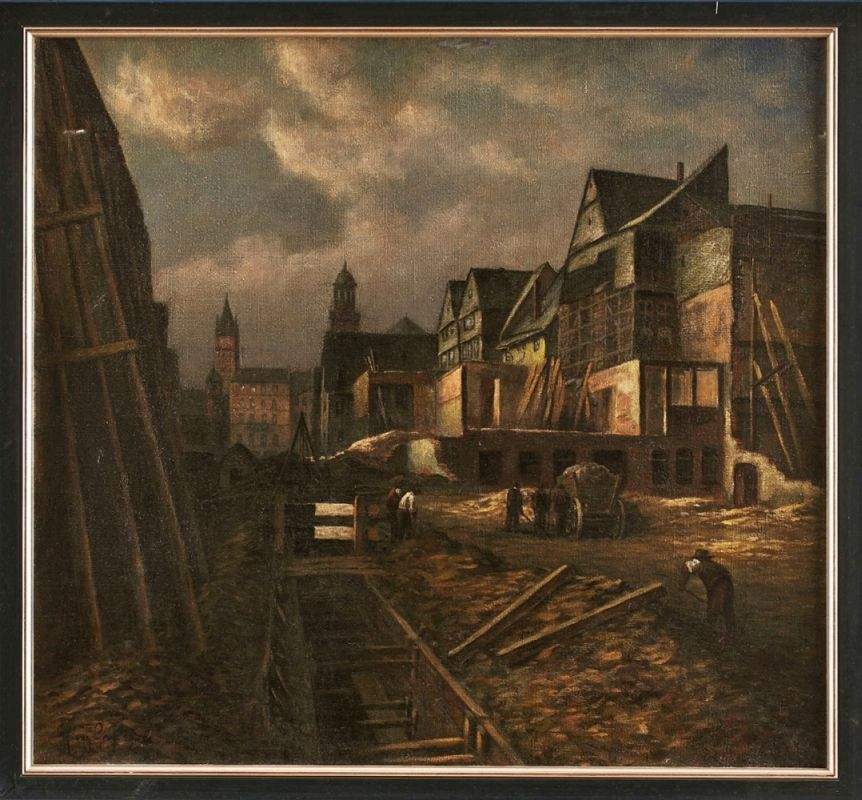 Paar Gemälde Franz Josef Graf1840 Aachen, wirkte in Frankfurt Landschaftsmaler. Schüler von C. - Image 2 of 3