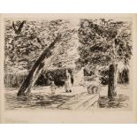 Radierung Max Liebermann1847 Berlin - 1935 Berlin "Im Park" u. li. sign. M. Liebermann 20,5 x 26