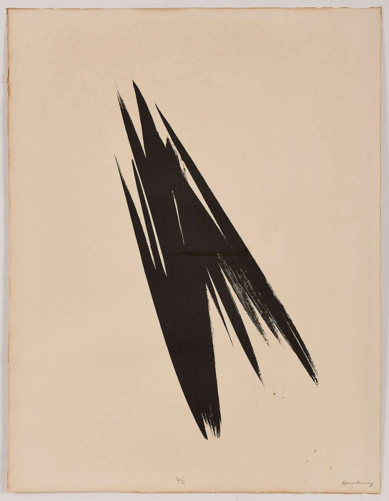 Lithographie Hans Hartung1904 Leipzig - 1989 Antibes "o.T." u. re. sign. Hartung Ex. 34/50 64 x 49,5