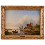 Gemälde Jacobus Freudenberg1818 Haarlem - 1873 Haarlem Niederländischer Landschaftsmaler. "