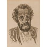 Lithographie Ernst Heinrich Barlach1870 Wedel - 1938 Rostock "Selbstportrait" ca. 1928 u. re.