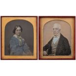 2 Daguerreotypien, England, um 1860wohl John Barratt & John Stanley "Porträts eines älteren Herrn