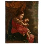 Gemälde Simon Vouet, in der Art des1590 Paris - 1649 Paris "Maria mit Kind" Öl/Lwd. (doubliert) 89 x