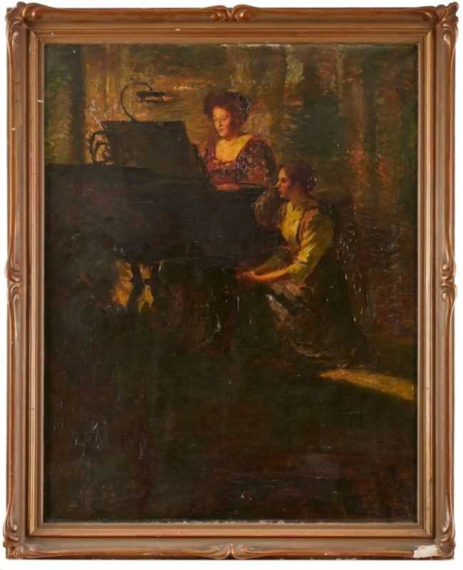 Gemälde Gustav Schraegle1867 Bürgel - 1925 Frankfurt am Main Impressionist, Schüler von J.