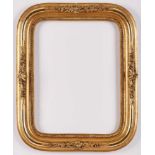 Rahmen, Frankreich um 1850.Weichholz, Gold gefasst, glänzend u. mattiert. Profil. Leiste m.