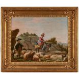 Gemälde Jerome Cartellier 1813 Macon - 1892 Sennecey-le-Grand Französischer Porträt-, Genre- und