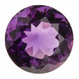 ungefaßter Amethyst rund facettierter Amethyst von 30,03 ct.