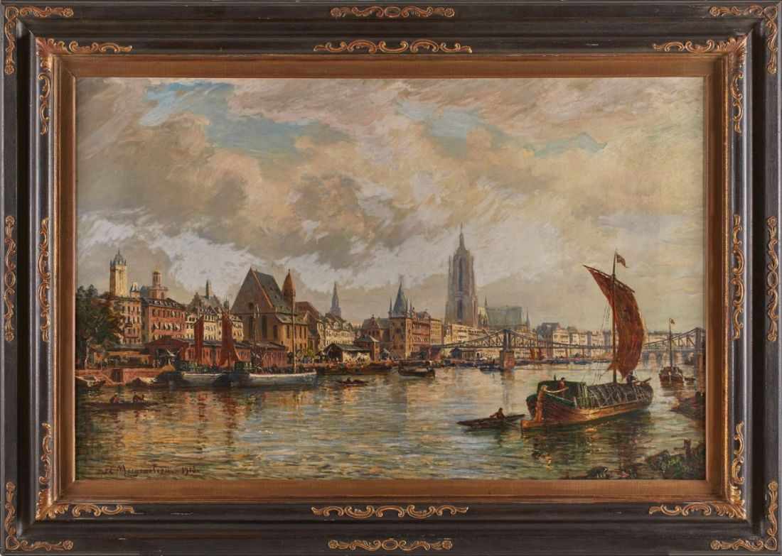 Gemälde Friedrich Ernst Morgenstern 1853 Frankfurt - 1919 Frankfurt Landschafts- u. Marinemaler,