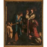 Gemälde Kopist 18. Jh. nach Adam Elsheimer (1578-1610) "Die Verspottung der Ceres" Öl/Lwd. (doubl.