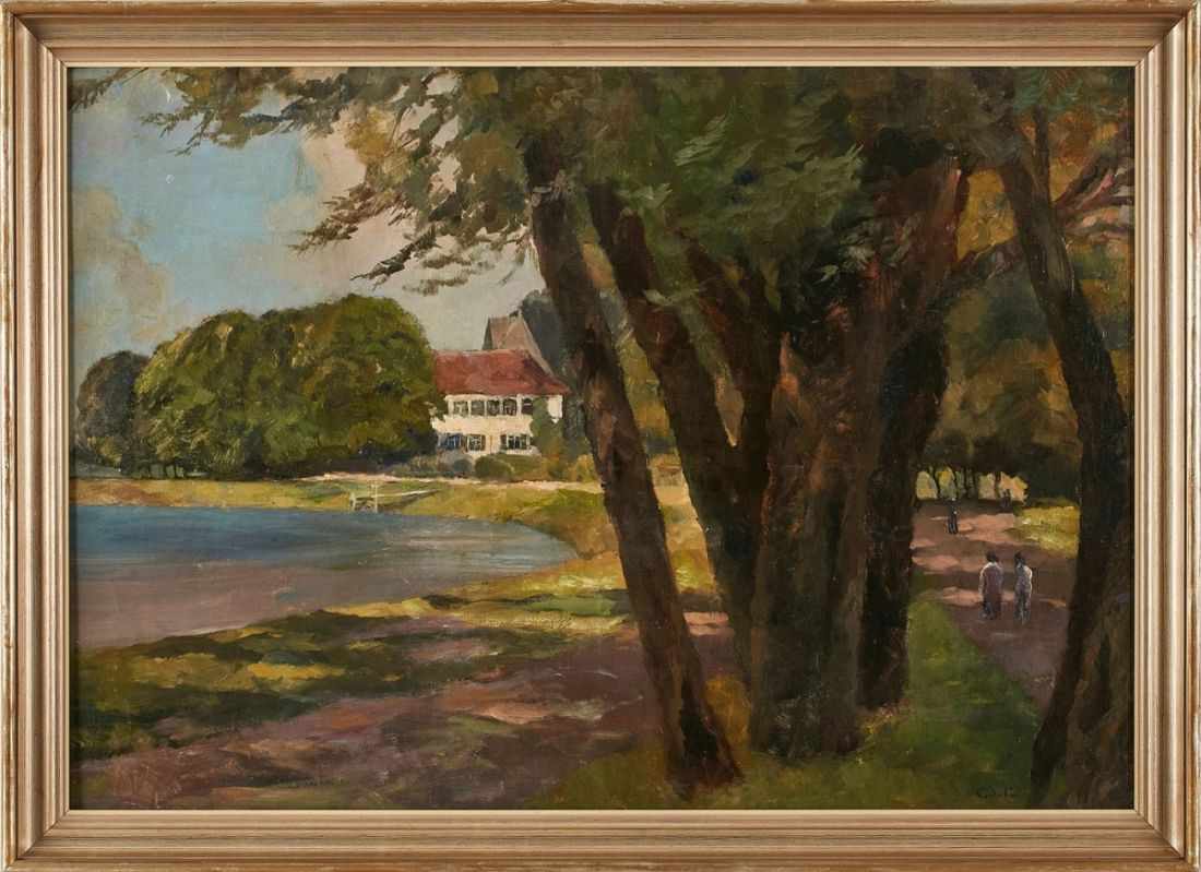 Gemälde Waldemar Coste 1887 Kiel - 1948 Glinde/Hamburg Frankfurter Landschafts- u. Genremaler. Ab