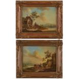 Paar Gemälde Franz Hochecker 1730 Frankfurt - 1782 Frankfurt Landschafts- u. Architekturmaler.