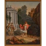 Gemälde Historienmaler 18./19. Jh. "Szene aus der römischen Antike" Öl/Lwd., 64 x 51 cm