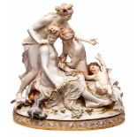 Gr. Figurengruppe "Drei Grazien besiegen Amor", Meissen um 1890. Entw.: Emmerich Andresen. Drei
