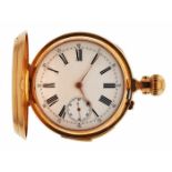 Gold-Taschenuhr mit Repetition um 1890 18 kt. GG-Gehäuse Nr. 14698 und 3 Deckel, Sprungdeckel mit