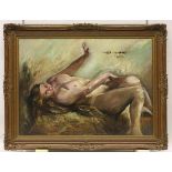 Gemälde Lovis Corinth 1858 Tapiau - 1925 Zandvoort "Potiphars Weib" o. re. sign. u. dat. Lovis