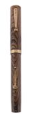 Waterman's, Ideal, no.94, an olive ripple fountain pen,   with an olive ripple cap and barrel, and