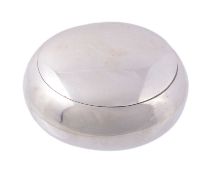An Edwardian silver compressed spherical compression tobacco box by William Neale  &  Sons,