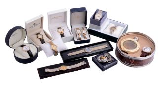 A collection of gentlemen's and ladies fashion watches,   all cased, brands to include: Raymond