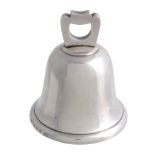 A silver table bell by Asprey  &  Co.,   Birmingham 1911, stamped for Asprey as retailers, 8.2cm (3