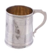 A William IV silver coopered mug by Edward, Edward junior, John  &  William Barnard,   London 1831,
