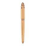 Cartier, Panthere, a gold plated fountain pen,   with a reeded cap and barrel, with trinity ring