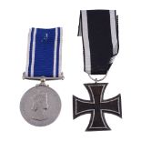 Germany, Great War Iron Cross;   Great Britain, Police LSGC medal to Sergt. Douglas A. Reed. (2)