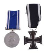 Germany, Great War Iron Cross;   Great Britain, Police LSGC medal to Sergt. Douglas A. Reed. (2)